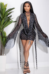SPOT DRESS BLACK