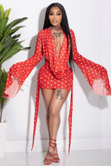 SPOT DRESS RED